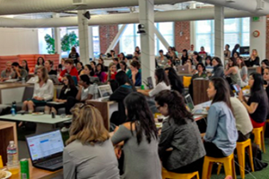 Women learning hacking skills