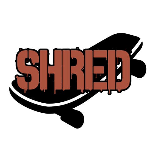 shred skateboards logo cyber range